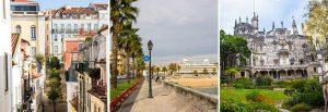 Lisbon-Street-Promenade-in-Cascais-Pena-Palace-Sintra-Portugal-3Panel-Itinerary