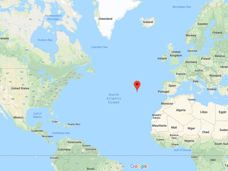 Landscape Map Of Azores Islands